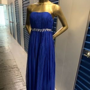 Royal Blue Strapless Dress